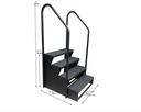 PREMIUM SWIM SPA STEP 4 TIER SIDE MOUNT - BLACK