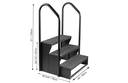 Premium Metal Swim Spa Step 3 Tier-Black