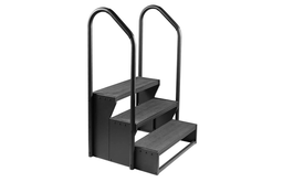 [STEP-3TIER-BLK] Premium Metal Swim Spa Step 3 Tier-Black